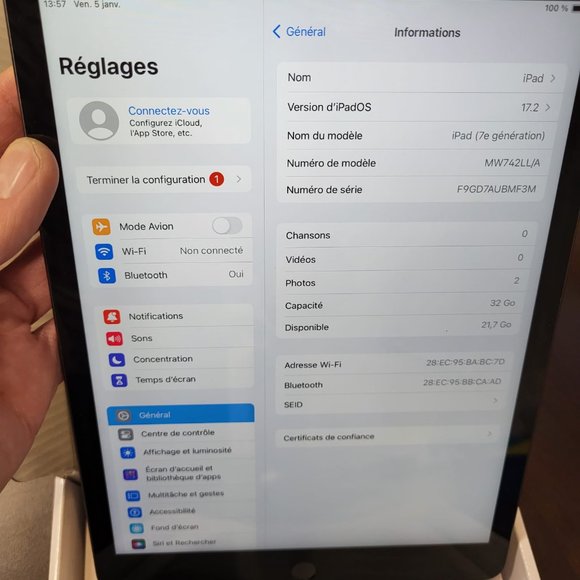 Apple iPad 7 32GB 10.2" WiFi. Very good - Picture 5 of 8